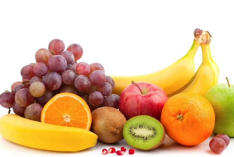 Buah-buahan segar yang menjadi asas diet semasa serangan gout