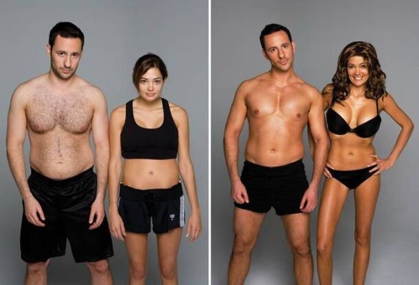 gambar sebelum dan selepas yoga untuk penurunan berat badan